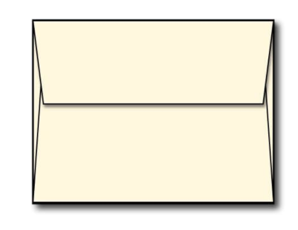 Envelope, A2 Cream, Square Flap